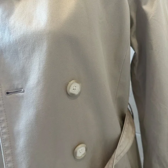 Coach Beige Double-Breasted Trench Coat - Picture 16 of 16
